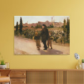 All Souls' Day, c.1882 Canvas Afdruk (Insitu (Woonkamer))
