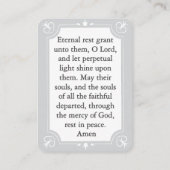 All Souls’ Day Prayer Card Plaatskaartje (Achterkant)