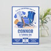 All Star Atleet Honkbal Blauw Verjaardag Kaart (Staand voorkant)