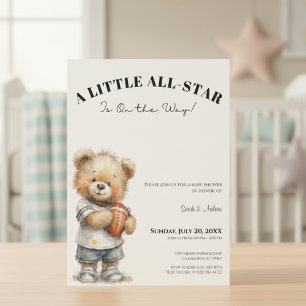 All-Star Baby Shower Invite Football Theme