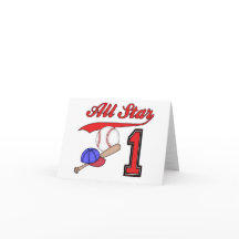 All Star Baseball 1e verjaardag invulling uitnodig