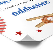 All Star Baseball Baby shower Envelope Poster (Hoek)