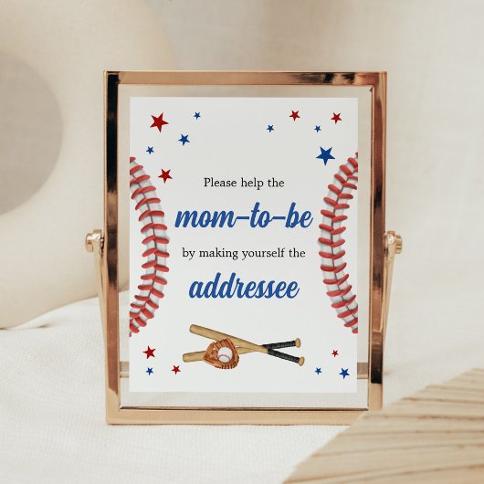 All Star Baseball Baby shower Envelope Poster