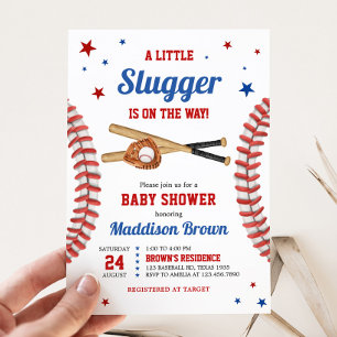 All Star Baseball Baby shower Kaart
