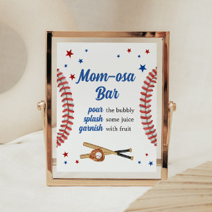 All Star Baseball Baby shower Moeder Osa Bar Poster