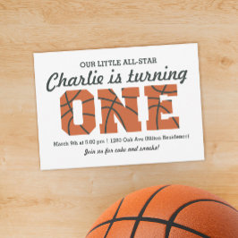 All-Star Basketball First Birthday Uitnodiging