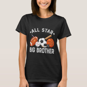 All Star Big Brother Van De Verjaardag Sketll Voet T-shirt