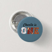 All-Star Eerste Verjaardag Button (Voorkant /achterkant)