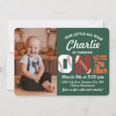 All-Star First Birthday Uitnodiging (Voorkant)