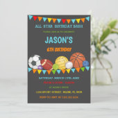 All-Star Game Day Party Kaart voor kinderen (Staand voorkant)