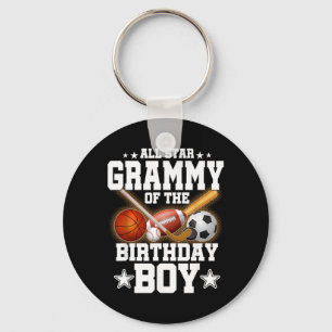 All Star Grammy Van De Verjaardag Jochie Honkbal V Sleutelhanger