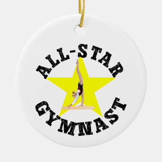 All-Star Gymnast Keramisch Ornament (Voorkant)