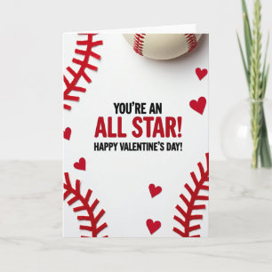 All Star-honkbal-valentijnkaart Kaart