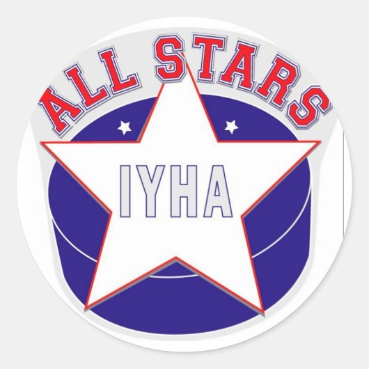 All Star Logo Ronde Sticker (Voorkant)