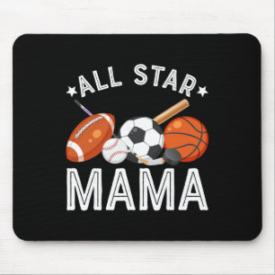 All Star Mama van de verjaardagsjongen Sketll Voet Muismat