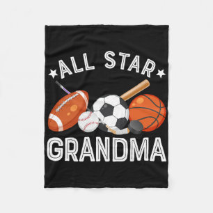 All Star Oma Van De Verjaardag Jochie Sketll Voetb Fleece Deken