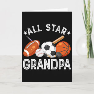 All Star Opa Van De Verjaardagsman Sketll Voetbal Kaart