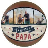 All-Star Papa Custom Photo Grandpa Basketbal (Voorkant)