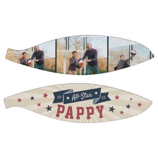 All-Star Pappy Custom Photo Grandpa Basketbal (Panelen)