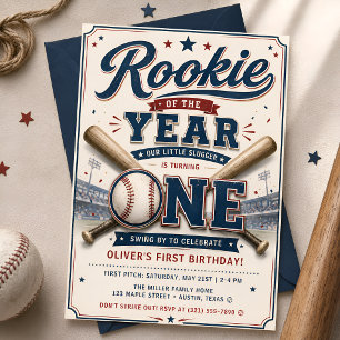 All Star Rookie Honkbal 1e Verjaardag Kaart