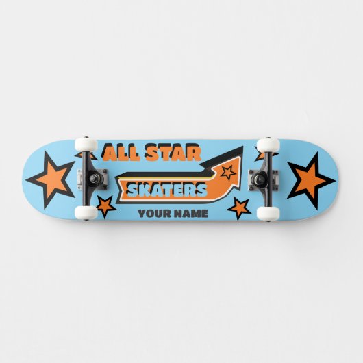 All Star Skaters JOUW NAAM gepersonaliseerd Skateboard (Horizontaal)