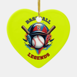 All-Star Spirit: Klassieke Baseball Essentials Spo Keramisch Ornament