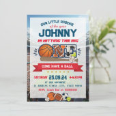 All Star Sport First Birthday Invitation (Debout devant)