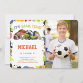 All Star Sport Foto Uitnodigingen (Voorkant)