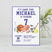 All Star Sports Boy Anniversaire Fête Invitation (Debout devant)