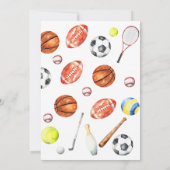 All Star Sports Boy Anniversaire Fête Invitation (Dos)