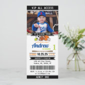 All Star Sports Ticket Uitnodiging Verjaardag (Staand voorkant)