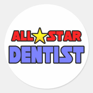 All Star Tandarts Ronde Sticker