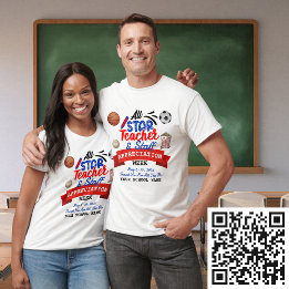 All Star Teacher Appreciation Week Naam Wit T-shirt