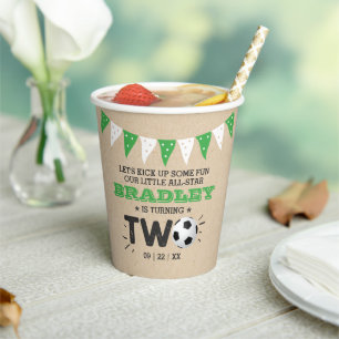All-star Voetbal 2e Verjaardag Papieren Bekers