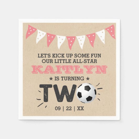 All-star Voetbal 2e Verjaardag Servet (Voorkant)