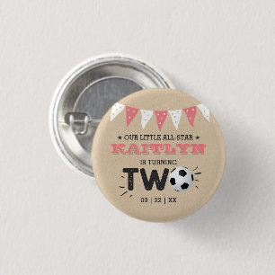 All-star Voetbal 2e verjaardagsfeestje Ronde Button 3,2 Cm