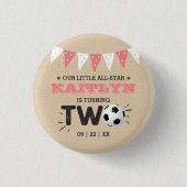 All-star Voetbal 2e verjaardagsfeestje Ronde Button 3,2 Cm (Voorkant)