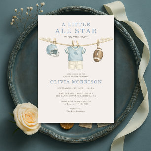 All Star Voetbal Waslijn Baby Shower Kaart