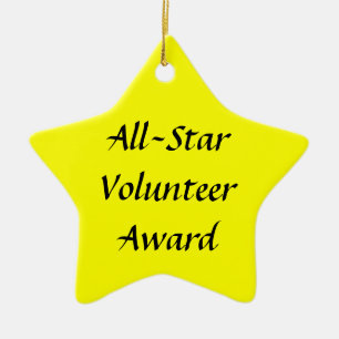 All-Star Volunteer Award - Herdenking Keramisch Ornament