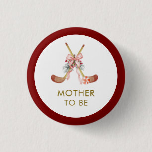 All Stars Meisjes Hockey Moeder Wordt Mama Shower Ronde Button 3,2 Cm