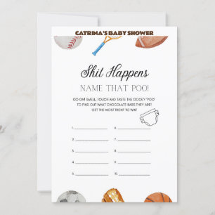 All Stars Sports Baby shower - bewerkbare naam, 5x Kaart