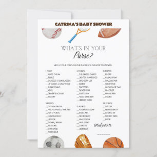 All Stars Sports Baby shower - bewerkbare naam, 5x Kaart