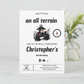 All Terrain Ride verjaardagsuitnodiging Kaart (Staand voorkant)