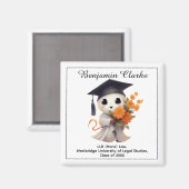 🎓 All text custom Chibi Graduate Magneet (Voorkant / Achterkant)