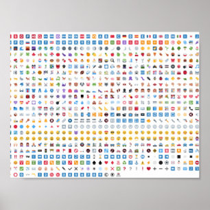 All the emojis from Twitter on this poster