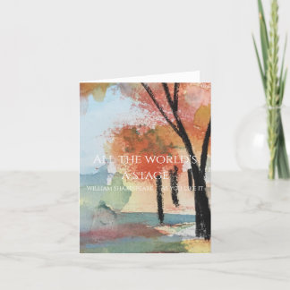 All The World's A Stage beroemd gemaakt door Autum Bedankkaart