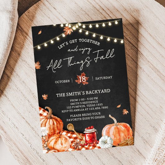 All Things Fall Party Invitation