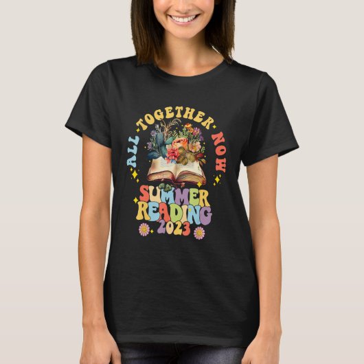 All Together Now Summer Reading Program 2023 Book T-shirt (Voorkant)