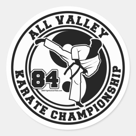 All Valley Karate Cup Ronde Sticker (Voorkant)