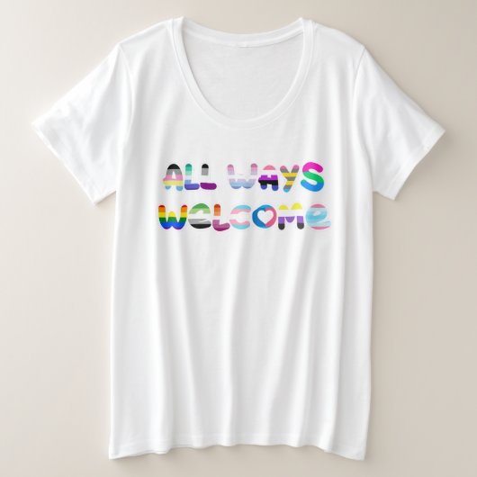 All Ways Welcome LGBTQIA+ inclusivité queer pride (Design devant)